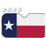 Texas Flag Car Sun Shade Foldable 30x55 in