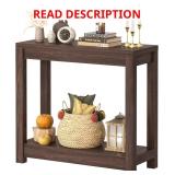 $110 Black Walnut Narrow Console Table with Shelf
