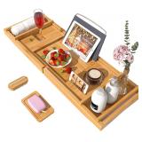 Bath Caddy Tray   Bamboo Organizer Tray