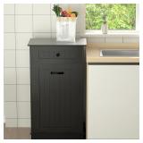 10 Gallons Tilt-Out Trash Cabinet, Black