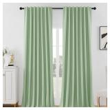Joydeco Blackout Curtains 90' Sage Green