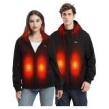Heated Hoodie USB Zip Sweatshirt 6 Zones