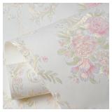 GIBZ 3D Vintage Floral Peel & Stick Wallpaper
