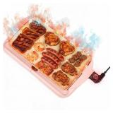 20' Electric Griddle, 1400W Non-Stick Skillet