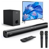 $102 Karaoke Soundbar with Subwoofer (2 Mics)
