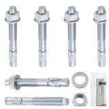 Swpeet 6Pcs 3/4' x 6-1/4' Wedge Anchor Kit