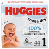 Huggies Size 1 Diapers, Snug & Dry, 44 ct