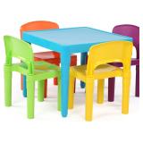 Humble Crew Kids Table & 4 Chairs Set, Plastic