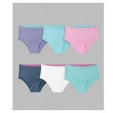 (SIZE 8) Fruit Of The Loom Girls 360 Briefs - 6 Pa