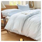 NSNLGSGC Light Blue Gingham Duvet Full Set