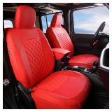$240 GIANT PANDA Jeep Wrangler Seat Covers (Red)