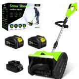 $246 13' Cordless Snow Shovel (Apple Green)