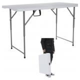 4-Foot Portable Folding Table, Adjustable