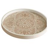 Wood Round Serving Tray for Table/Soap