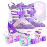 PAPAISON Adjustable Roller Skates Girls 4-12