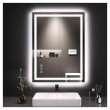 LOAAO 24X32 LED Bathroom Mirror with Lights