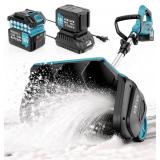 $270 Red 17-Inch Cordless Snow Shovel with Wheels