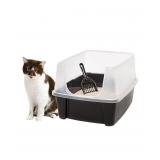 $109 6PK IRIS Cat Litter Box with Shield and Scoop