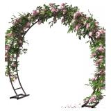 Queension Metal Arch Backdrop Stand 8Ft Wide by 7f