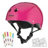 Black-Wipeout Dry Erase Kids Helmet for Bike Skate
