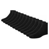(MEDIUM)Hanes Boys Socks: Crew/Ankle/No Show, 12pk