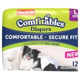 2 Pack Hartz Comfitables Dog Diapers, Large
