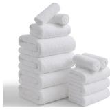 Hailea Luxury Towels Set 12pc, Microfiber