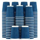 Lamosi Coffee Cups 12 oz, 120 Pack Navy