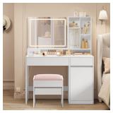 $170 VASAGLE Kailyn Vanity Desk w/ Mirror