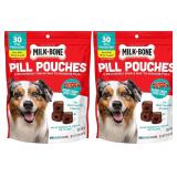 2pk Milk-Bone 25ct Pill Pouches Dog Treats, Bacon