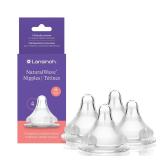 Lansinoh NaturalWave Nipple, Medium Flow, 4ct