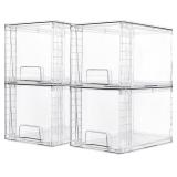 Vtopmart Stackable Storage Drawers, 4 Pack