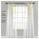 Lush Decor Weeping Flower Sheer Curtain Panel