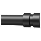 2PK BRIOFOX Tension Curtain Rod 32 78' Matte Black