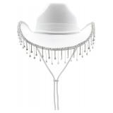 Cowgirl Rhinestone Fringe Western Hat