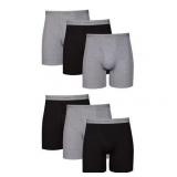 (L)Hanes Men's Value Pack Boxer Briefs, 6 Pack