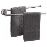 BGL Swivel Towel Bar, Brushed Nickel, 2-Arm