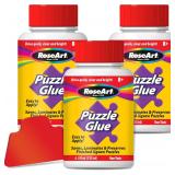 RoseArt Puzzle Glue with Applicator, 3-Pack