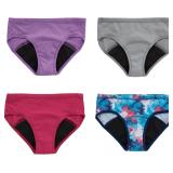 (Size 12)Hanes Girl's Period Underwear   Multi-Pac