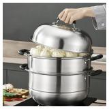 MANO 11.8' 2-Tier Stainless Steel Steamer Pot