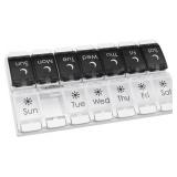 EZY DOSE Push Button 7-Day Pill Case, BPA Free