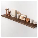 $299 55' Elm Wood Floating Shelf, 50lb, FSC