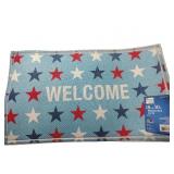 (2PK) 18 in   30 in Welcome Stars Door Mat
