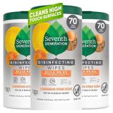 Seventh Generation Wipes, 70 Ct, Pack of 3