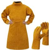 Large Leather Welding Apron Gloves Heat/Fire
