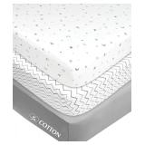 American Baby Co 3 Pack Cotton Fitted Sheets