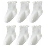 (1-3T) ANYANIME 6 Pairs Toddler Socks Non Slip Gri