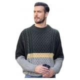 (XXL) Men's Gray Cable Knit Cardigan
