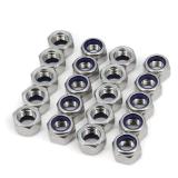 10pkM16x2mm SS304 Nylon Insert Lock Nuts