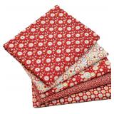 iNee Fat Quarters Fabric Bundles, 18x22 Red